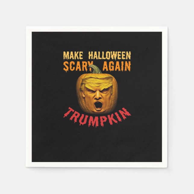 Serviette En Papier Trumpkin Rendre Halloween effrayant - Drôle Donald (Devant)
