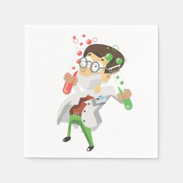 Serviette En Papier Tubes d'essai scientifiques (Devant)