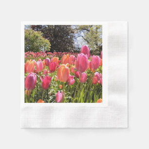 Serviette En Papier Tulip Garden Papier Napkin