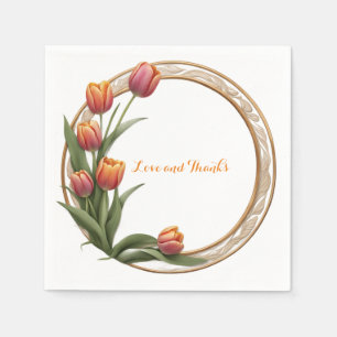 Serviette En Papier Tulip Tango Plaques de papier Mariage