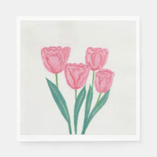 Serviette En Papier Tulipes
