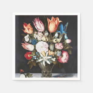 Serviette En Papier Tulipes et Roses Hollandaises Antiques de Bosschae