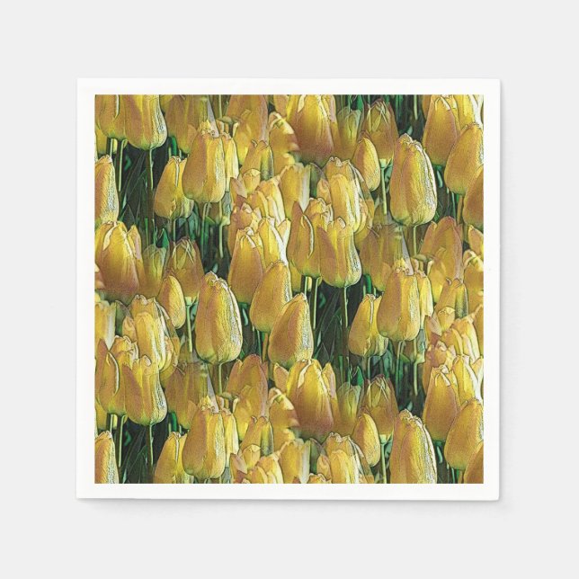 Serviette En Papier Tulips Sunshine Yellow (Devant)