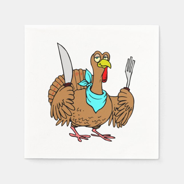 Serviette En Papier Turquie drôle (Devant)