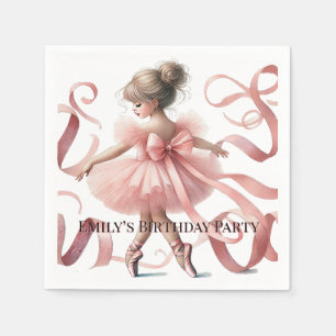 Serviette En Papier Tutu Cute Soirée d'anniversaire Enchanted Baller