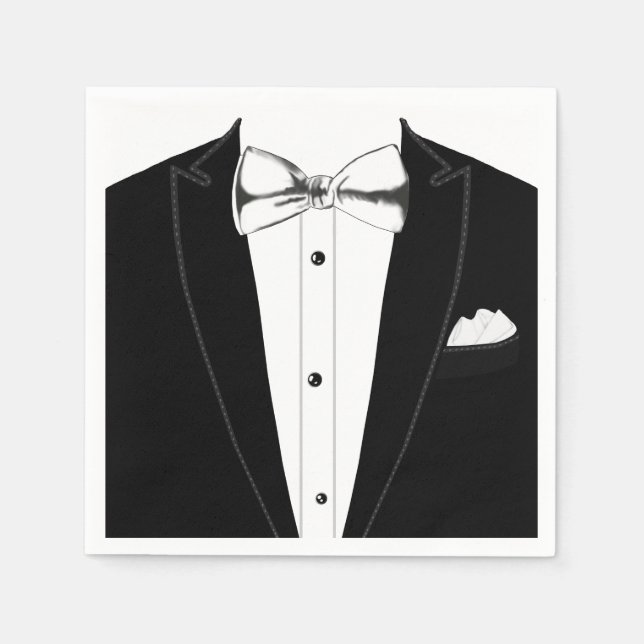 Serviette En Papier Tuxedo (Devant)