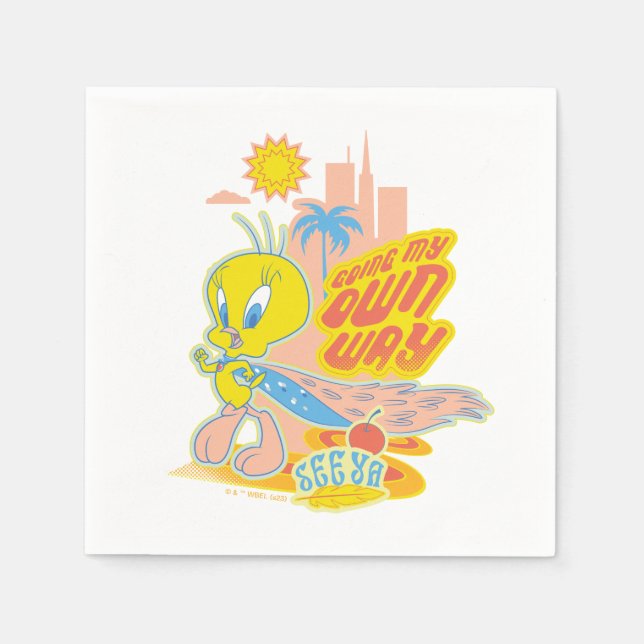 Serviette En Papier TWEETY™ - Mon propre chemin (Devant)