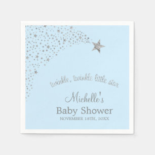 Serviette En Papier Twinkle Little Shooting Star Blue Silver