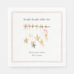 Serviette En Papier Twinkle Little Star Boho Bows Baby Shower