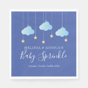 Serviette En Papier Twinkle Sprinkle Little Star Blue Baby Sprinkle