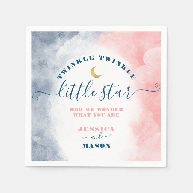 Serviette En Papier Twinkle Twinkle Genre Reveillez Cocktail Napkin (Devant)