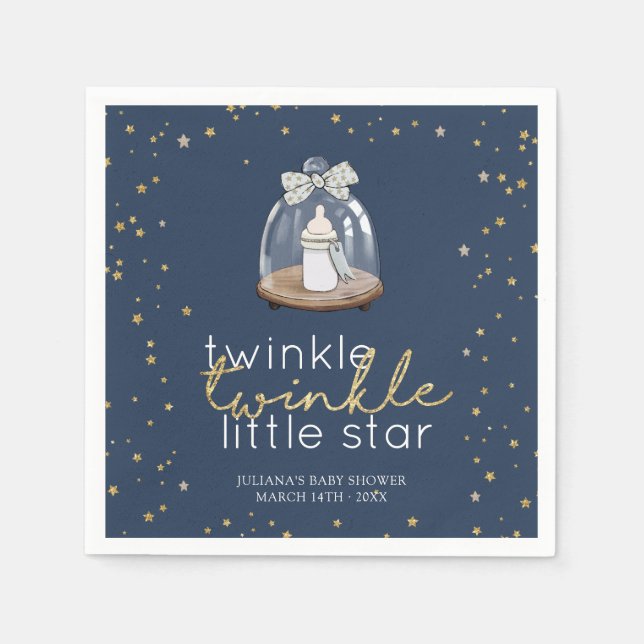 Serviette En Papier Twinkle Twinkle Little Star Baby shower (Devant)
