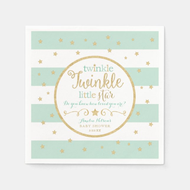 Serviette En Papier Twinkle Twinkle Little Star Party (Devant)
