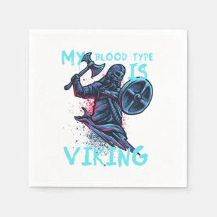Serviette En Papier Type de sang Viking Ax Guerrier Valhalla Norse Cad