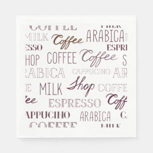 Serviette En Papier Types De Boissons De Café