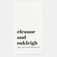 Typographie audacieuse Noir et blanc Mariage moder