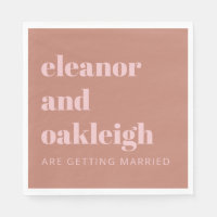 Typographie audacieuse Terracotta Blush Mariage mo