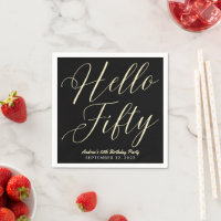 Typographie de script moderne Hello Fifty Black Go