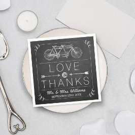 Serviette En Papier Typographie de tableau moderne Mariage Napkins