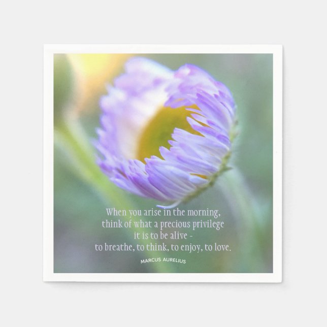 Serviette En Papier Typographie des citations Motivationnelles Macro f (Devant)
