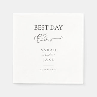 Serviette En Papier Typographie élégante : MEILLEUR JOUR POUR TOUS LES