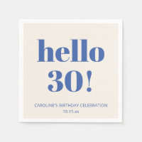 Typographie Gras Anniversaire 30 Ans Bleu Ivoire M