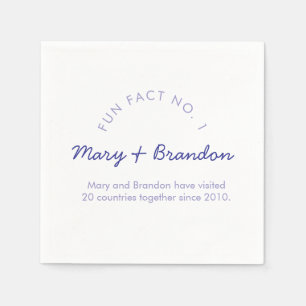 Serviette En Papier Typographie Moderne Minimaliste Faits Amusants Mar