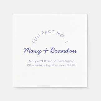 Serviette En Papier Typographie Moderne Minimaliste Faits Amusants Mar