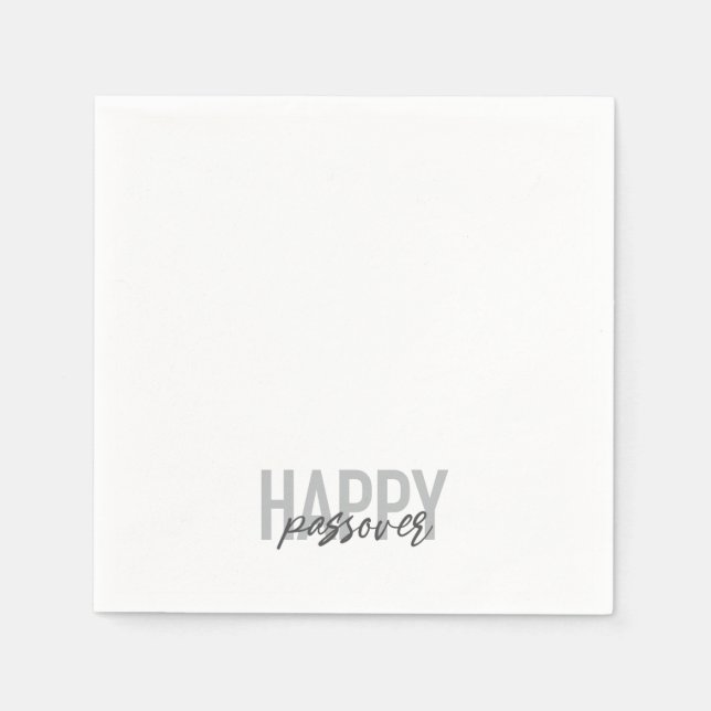 Serviette En Papier Typographie moderne, simple, cool Happy Passover (Devant)