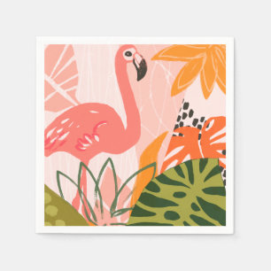 Serviette En Papier UA Flamant rose Jungle II