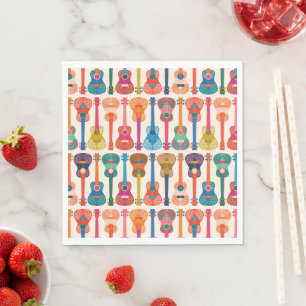 Serviette En Papier ukulèle hawaïen