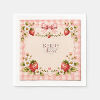 Serviette En Papier Un anniversaire sucré aux fruits rouges