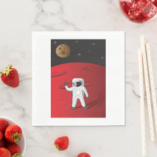 Serviette En Papier Un astronaute sur Mars Space Explorer Red Planet