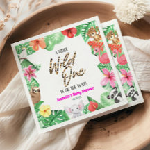 Un Baby shower animal tropical un peu sauvage