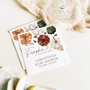 Serviette En Papier Un Baby shower Automne Un Peu Citrouille