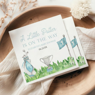 Serviette En Papier Un Baby shower De Golf Un Peu Bleu