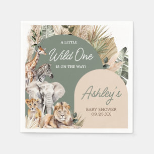 Serviette En Papier Un Baby shower Safari Un Peu Sauvage
