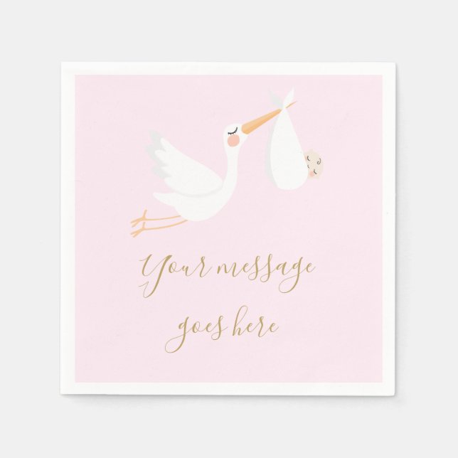 Serviette En Papier Un Baby shower spécial de livraison/aspersion (Devant)