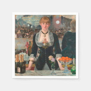 Serviette En Papier Un bar aux Folies-Bergère Edouard Manet