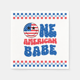 Serviette En Papier Un bébé américain 4 juillet 1er anniversaire