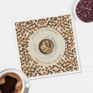 Serviette En Papier Un Bébé brasse du Baby shower de café Napkin