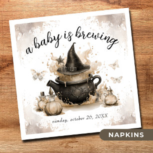 Serviette En Papier Un bébé brasse un Baby shower d'Halloween neutre