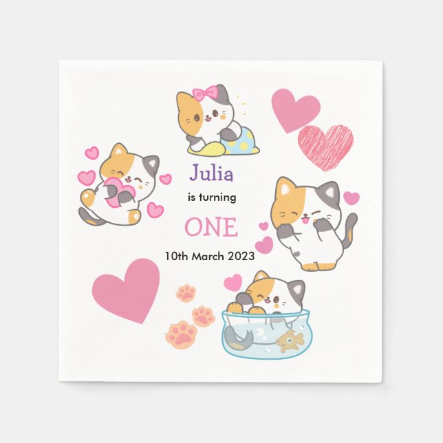 Serviette En Papier un bébé enfant enfant anniversaire (Devant)