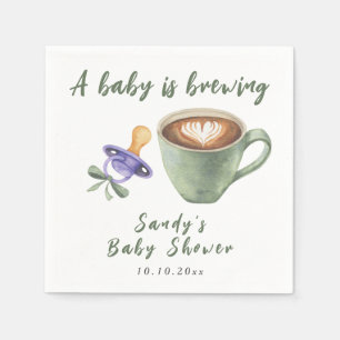 Serviette En Papier Un bébé prépare une tétine à café Bébé Shower