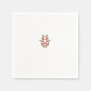 Serviette En Papier un bouquet de fleurs rouges sur un arrière - plan 