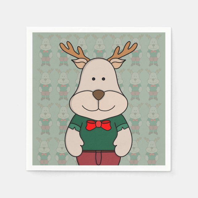 Serviette En Papier Un cerf mignon (Devant)
