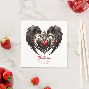Serviette En Papier Un coeur gothique étonnant