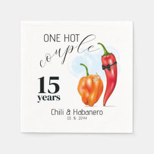 Serviette En Papier Un Couple Chaud Piment De Mariage Anniversaire