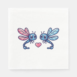 Serviette En Papier Un couple de libellules amoureux de l'animal Saint