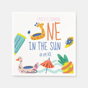 Serviette En Papier Un dans le soleil pour la fête d'anniversaire de p